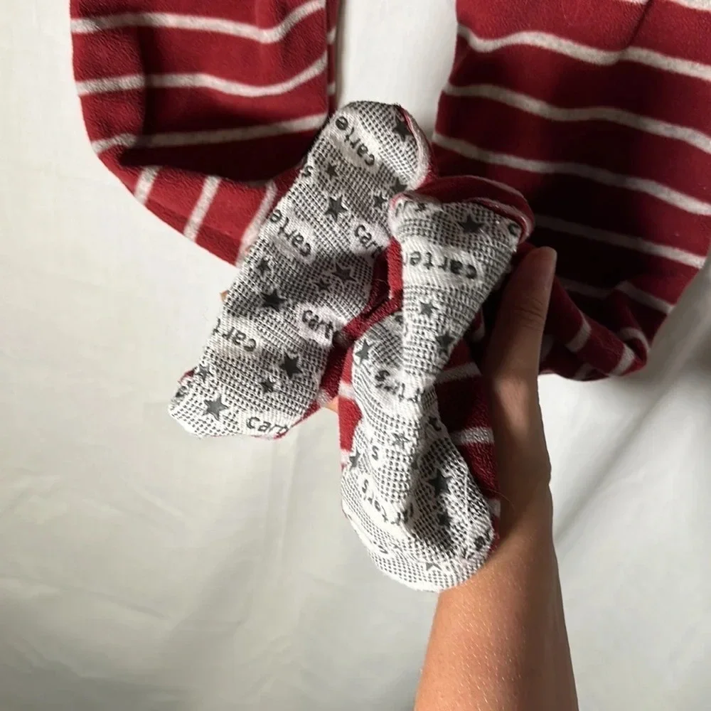 toddler fleece striped football footie outfit size 3T